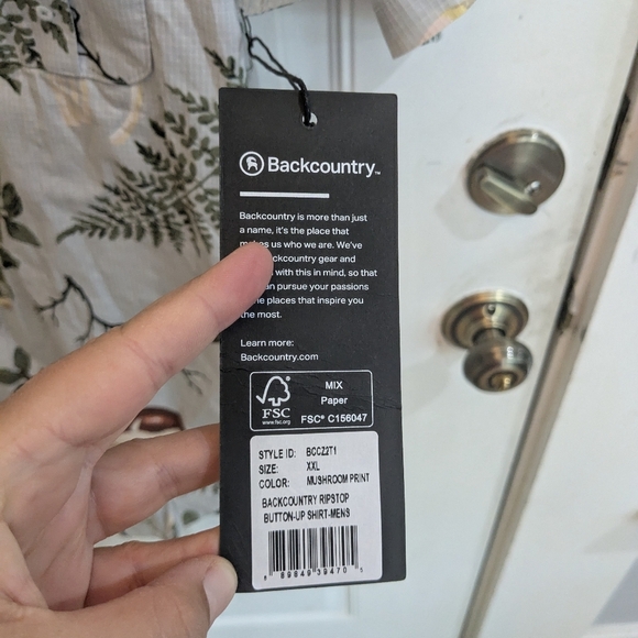 NWT Backcountry Ripstop Mushroom 🍄 Fungi Button Down Shirt - Picture 6 of 6